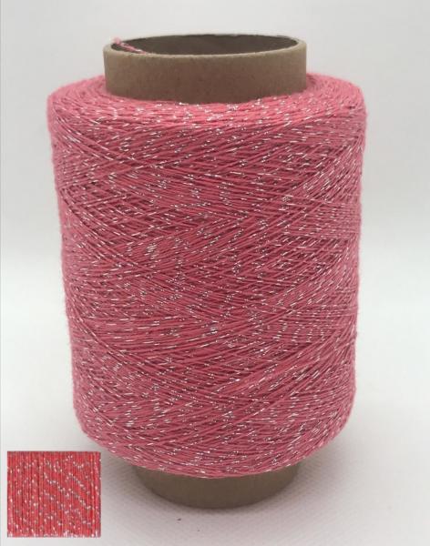 LUX Glitzerfaden - coralle/silber